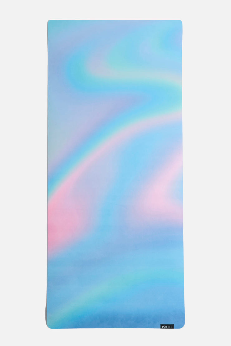Super Wide 32” Vegan Suede Yoga Mat Holographic POPFLEX®