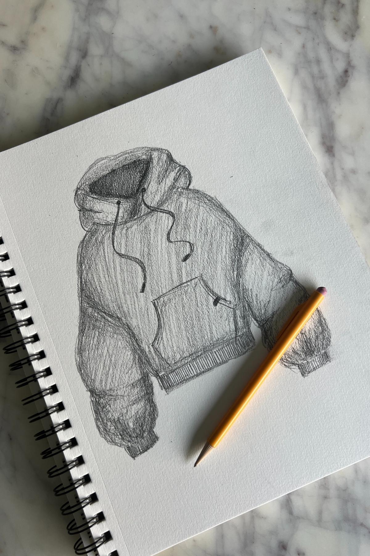 Cloud pullover hoodie sketch popflex