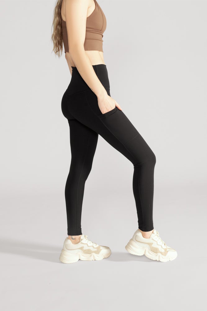 Pop Fit XL Black Athletic Leggings with Pockets