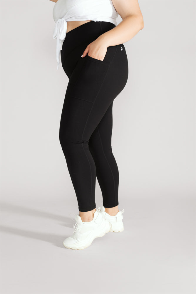 Popfit Leggings Size M Black Pop Fit 1334-1 Activewear Comfort Back Pockets  Mesh