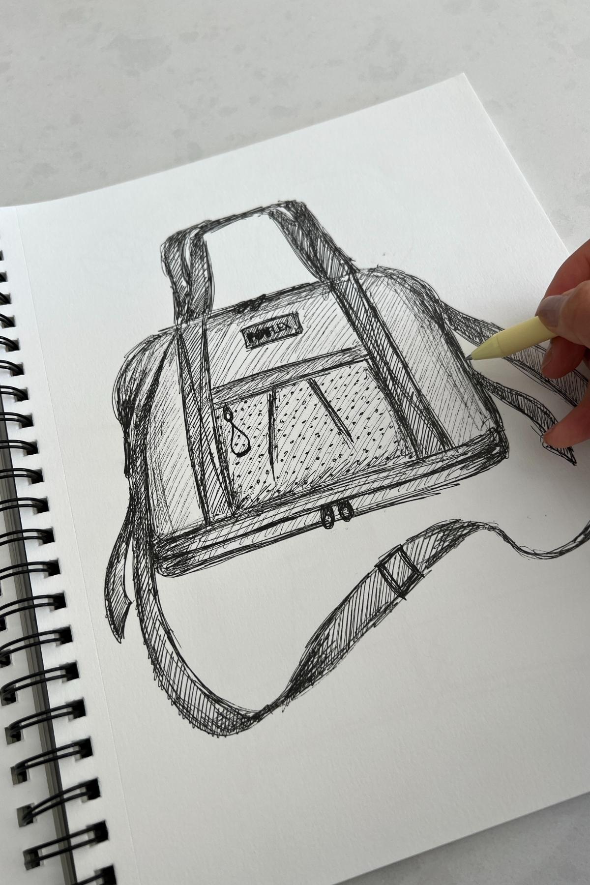 Ella duffle bag sketch popflex