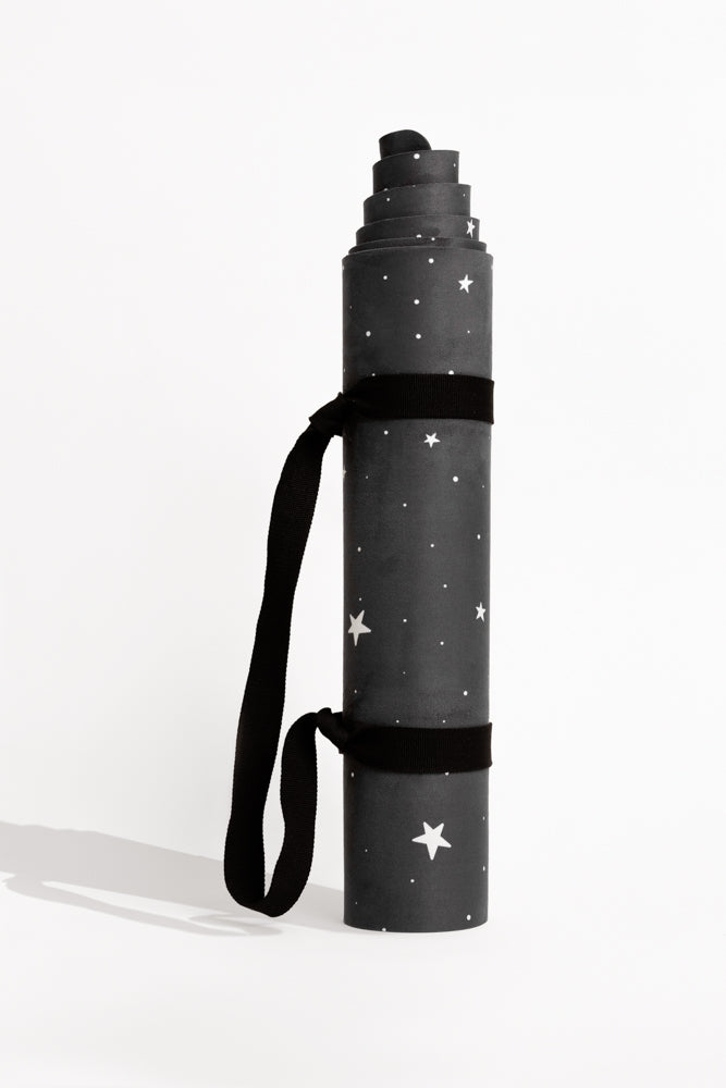 Vegan Suede Yoga Mat - Black Starry – POPFLEX®